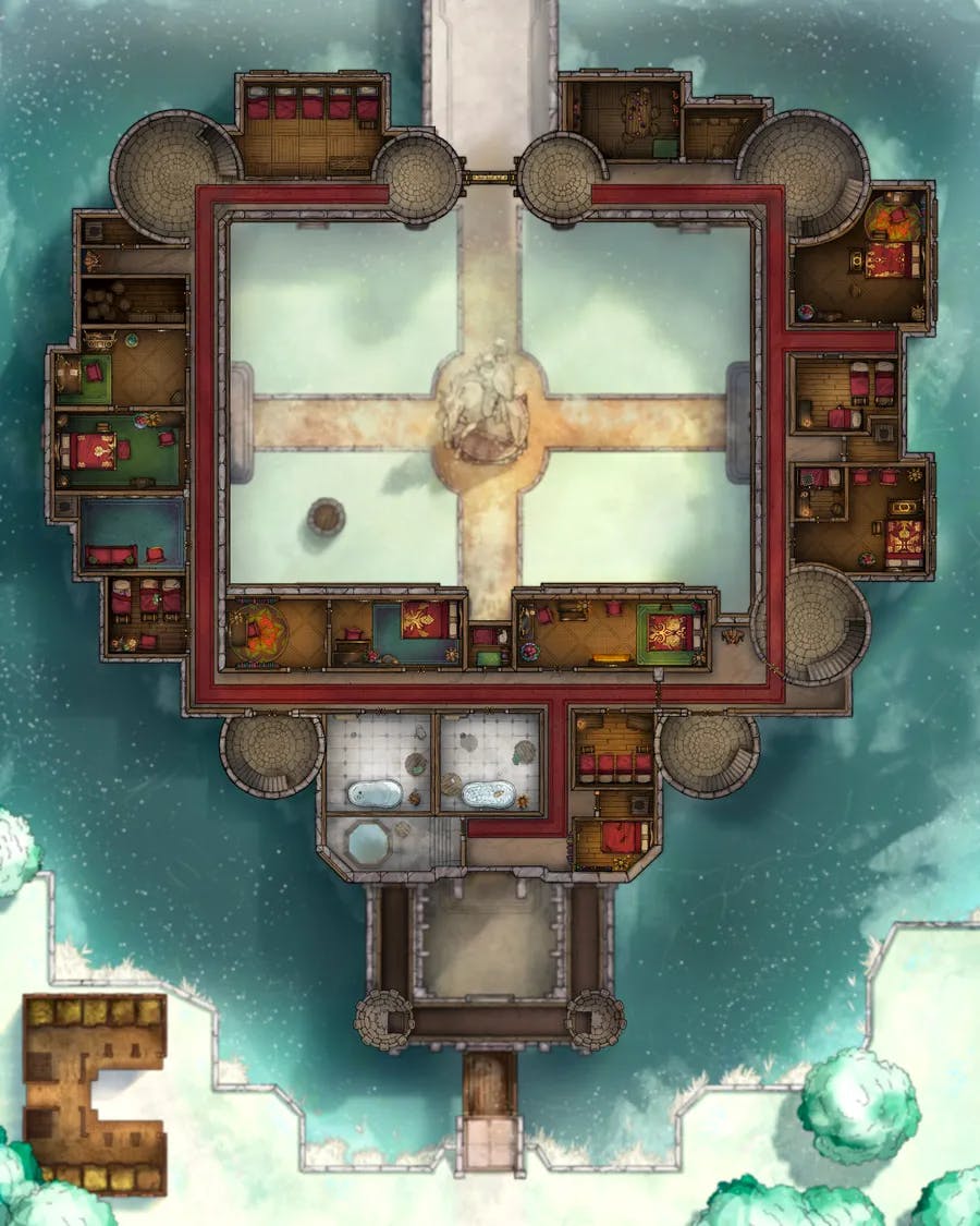 Palace Outer Court map, Second Floor Snow variant thumbnail