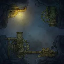 Modular Caves map, Mines Cogs and Pipes 02 variant thumbnail