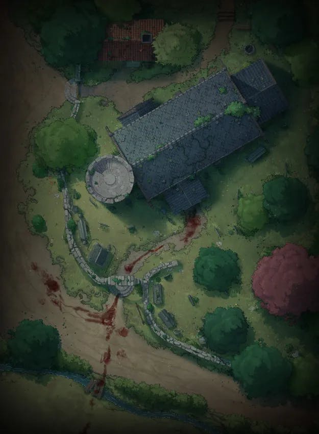 Peaceful Village Church map, Blood Trail variant thumbnail