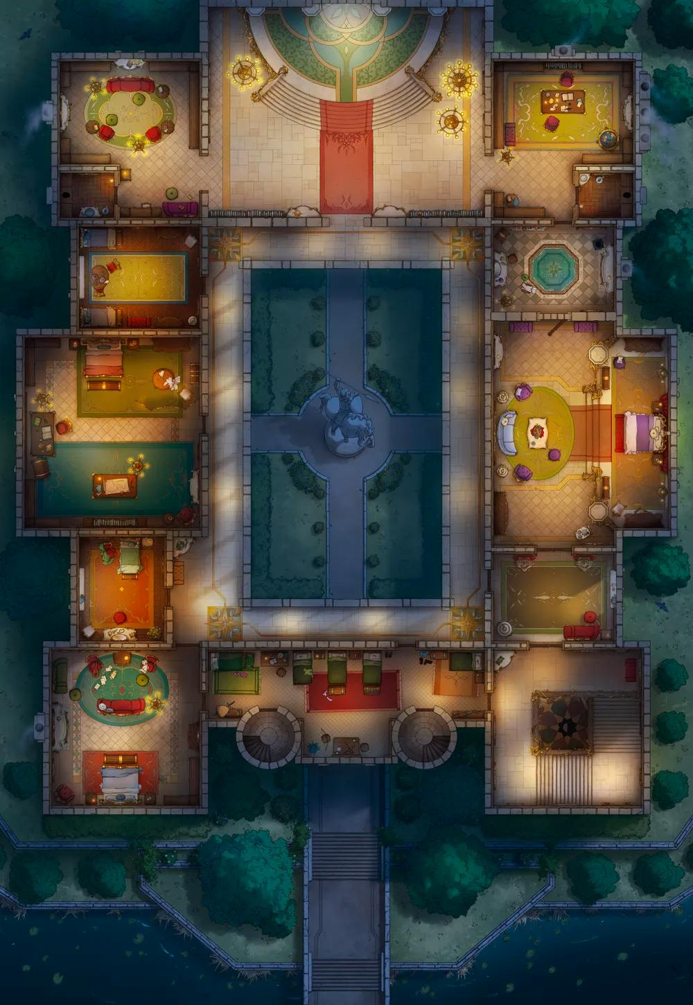 Palace Inner Court map, Second Floor Original Night Light variant thumbnail