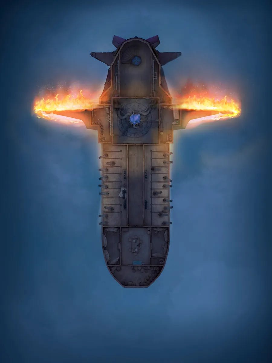 Airships! map, Elemental Engine Hull Night variant thumbnail