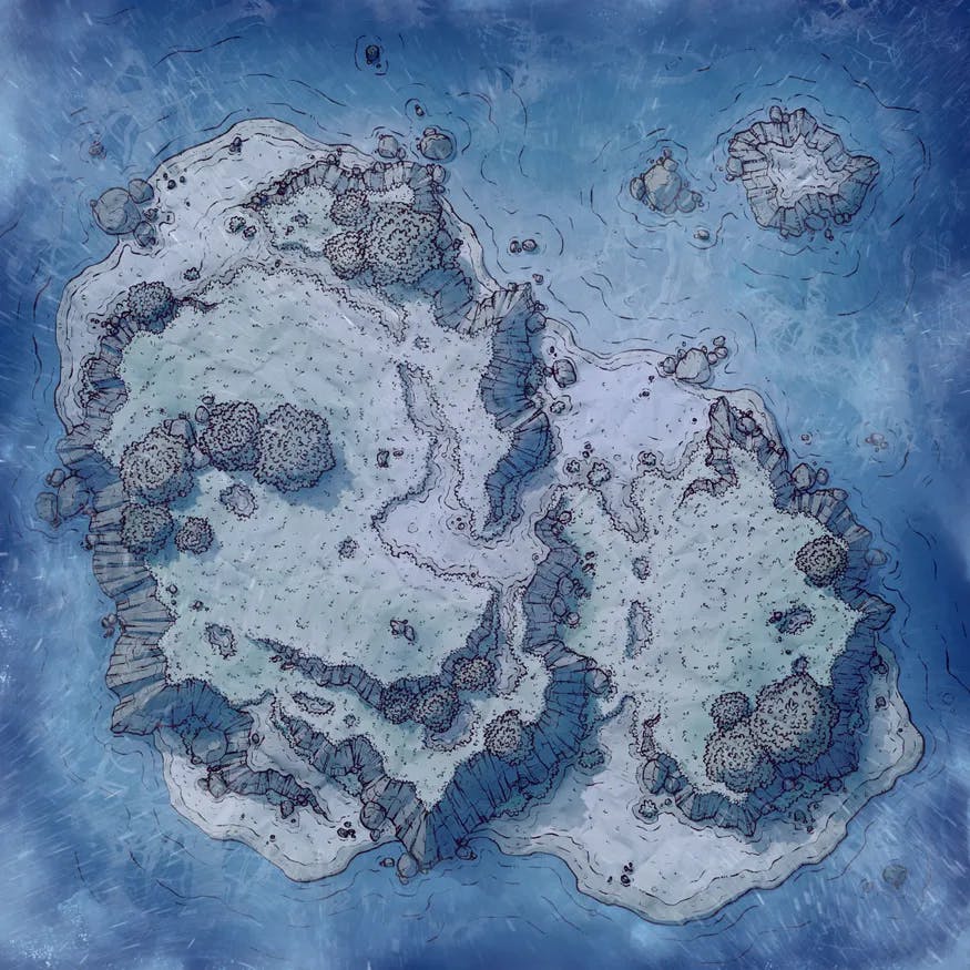 Island Fort map, Snow variant thumbnail