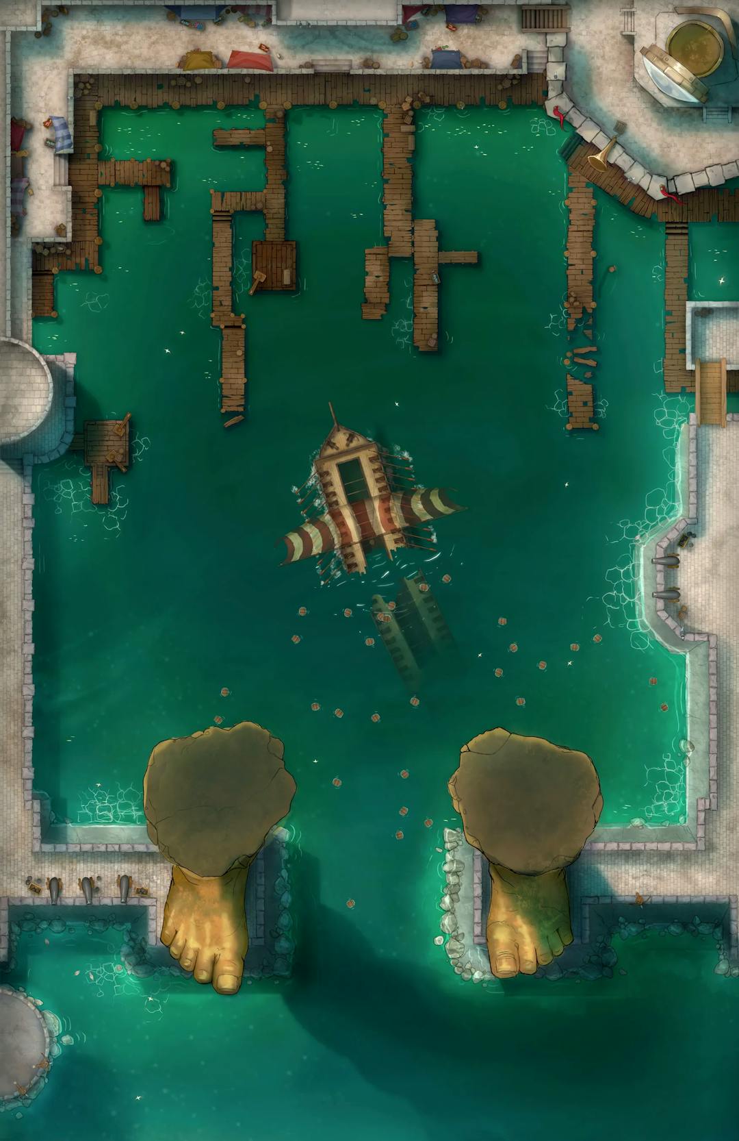 Colossus Port map, Shipwreck Day variant