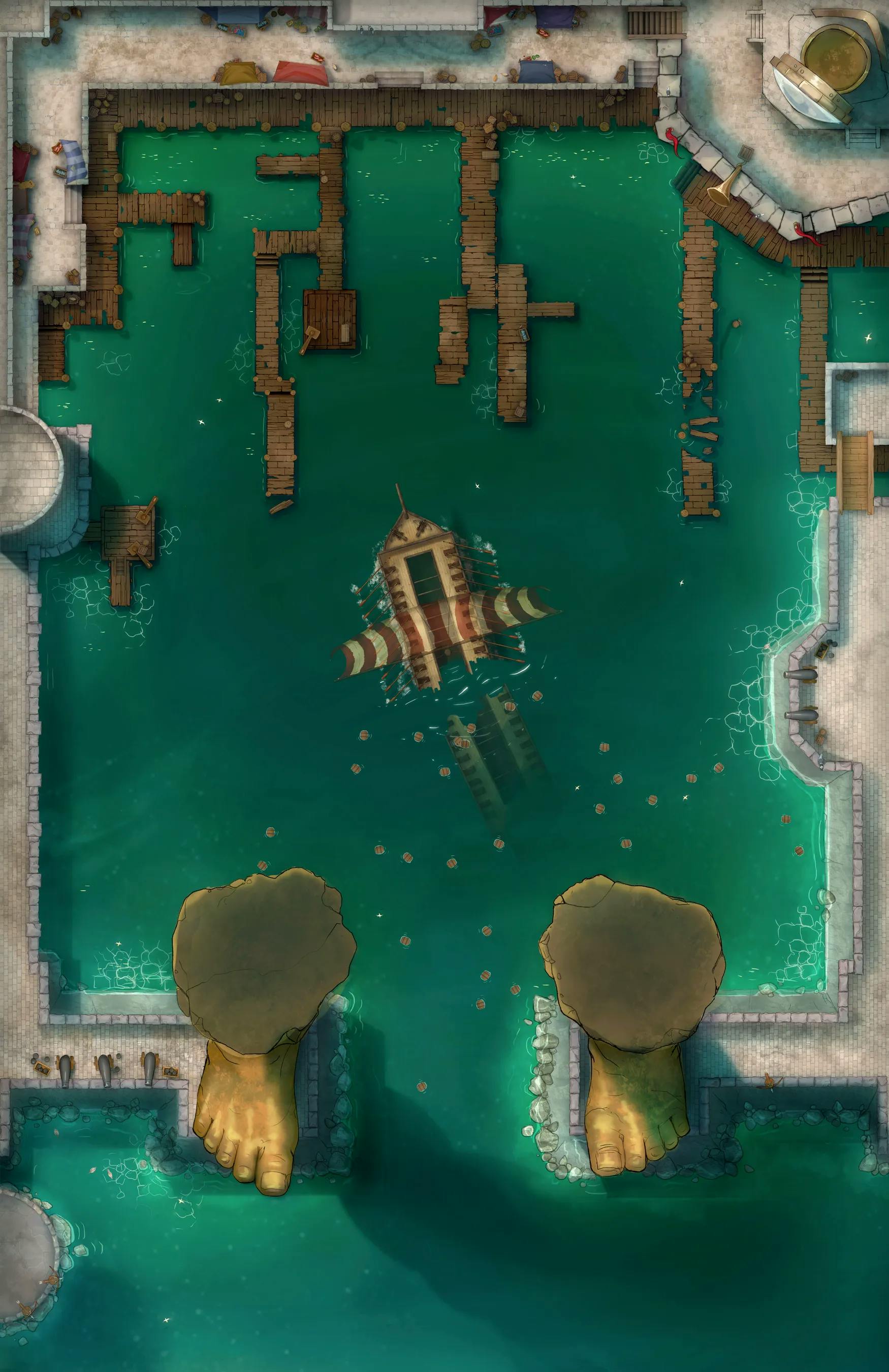 Colossus Port map, Shipwreck Day variant thumbnail
