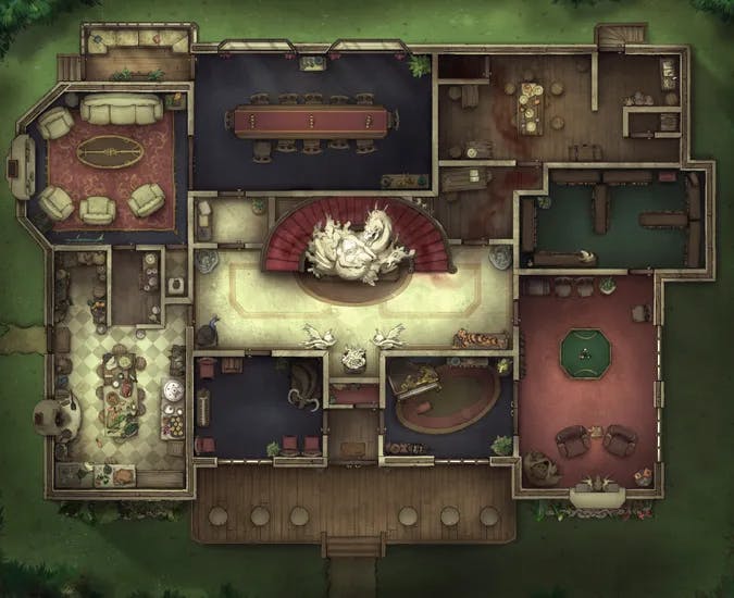 Grand Hunter's House map, Ground Floor Murder variant thumbnail