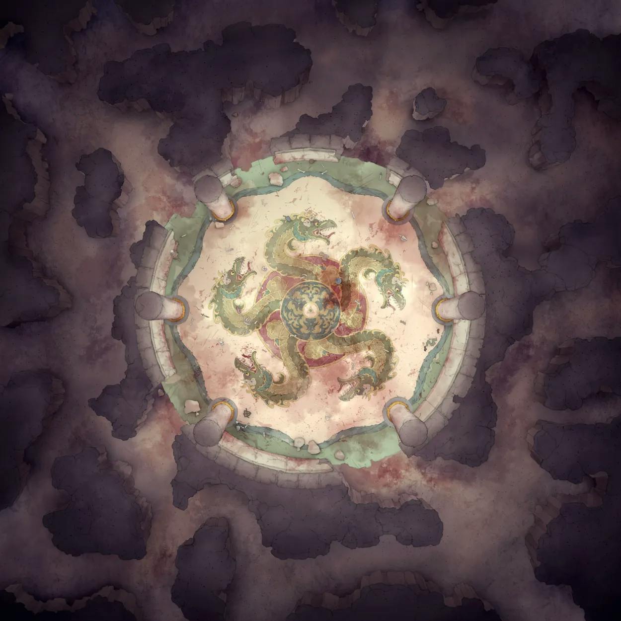 Ancient Hydra Lair map, Original variant