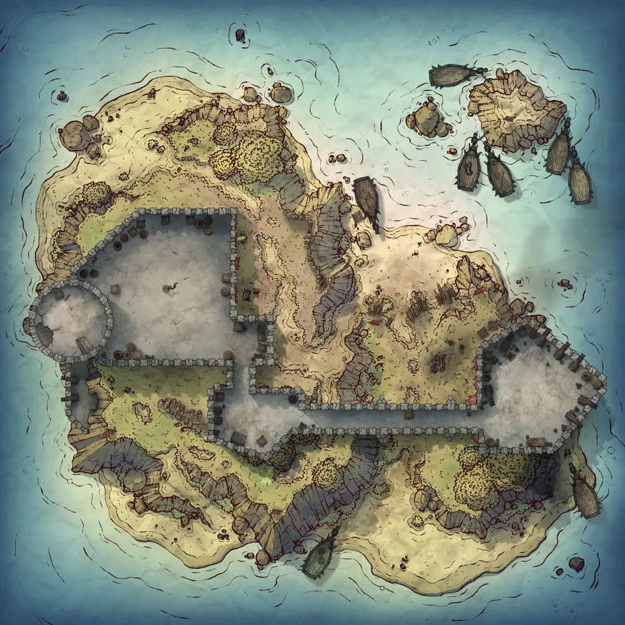 Island Fort map, Goblin Fort Roof Day variant thumbnail