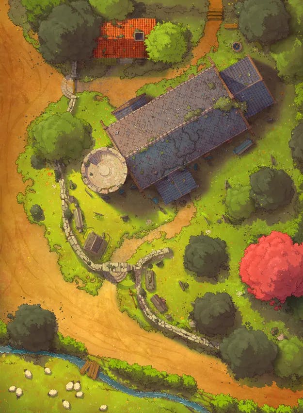 Peaceful Village Church map, Original Sunset variant thumbnail