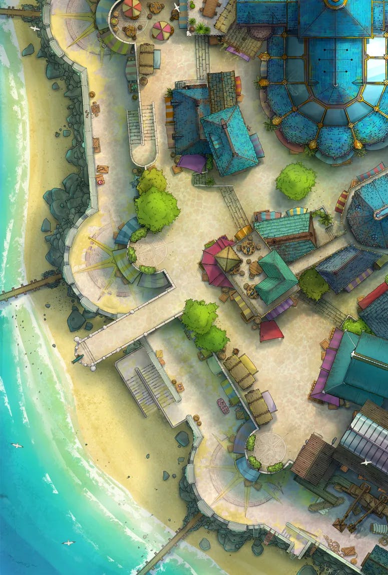 Beach Town map, No Cannons variant thumbnail