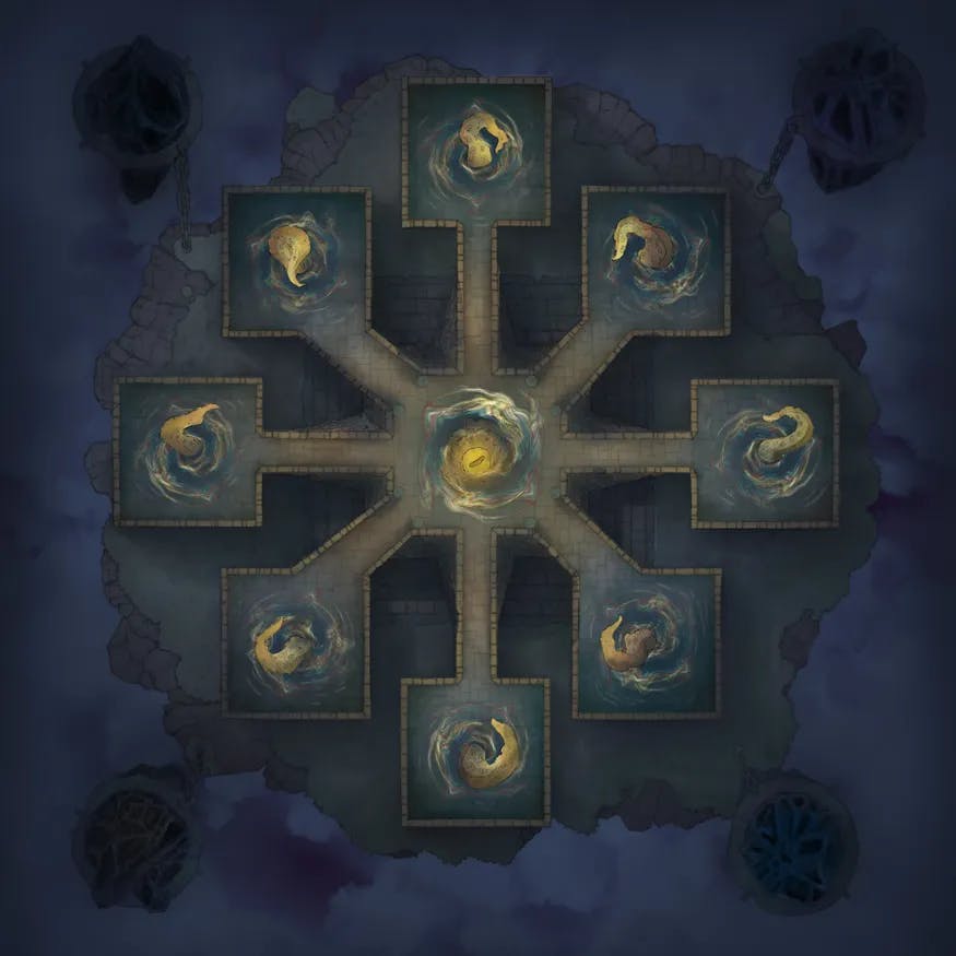Ancient Wizard Lair map, Octopus Night variant thumbnail