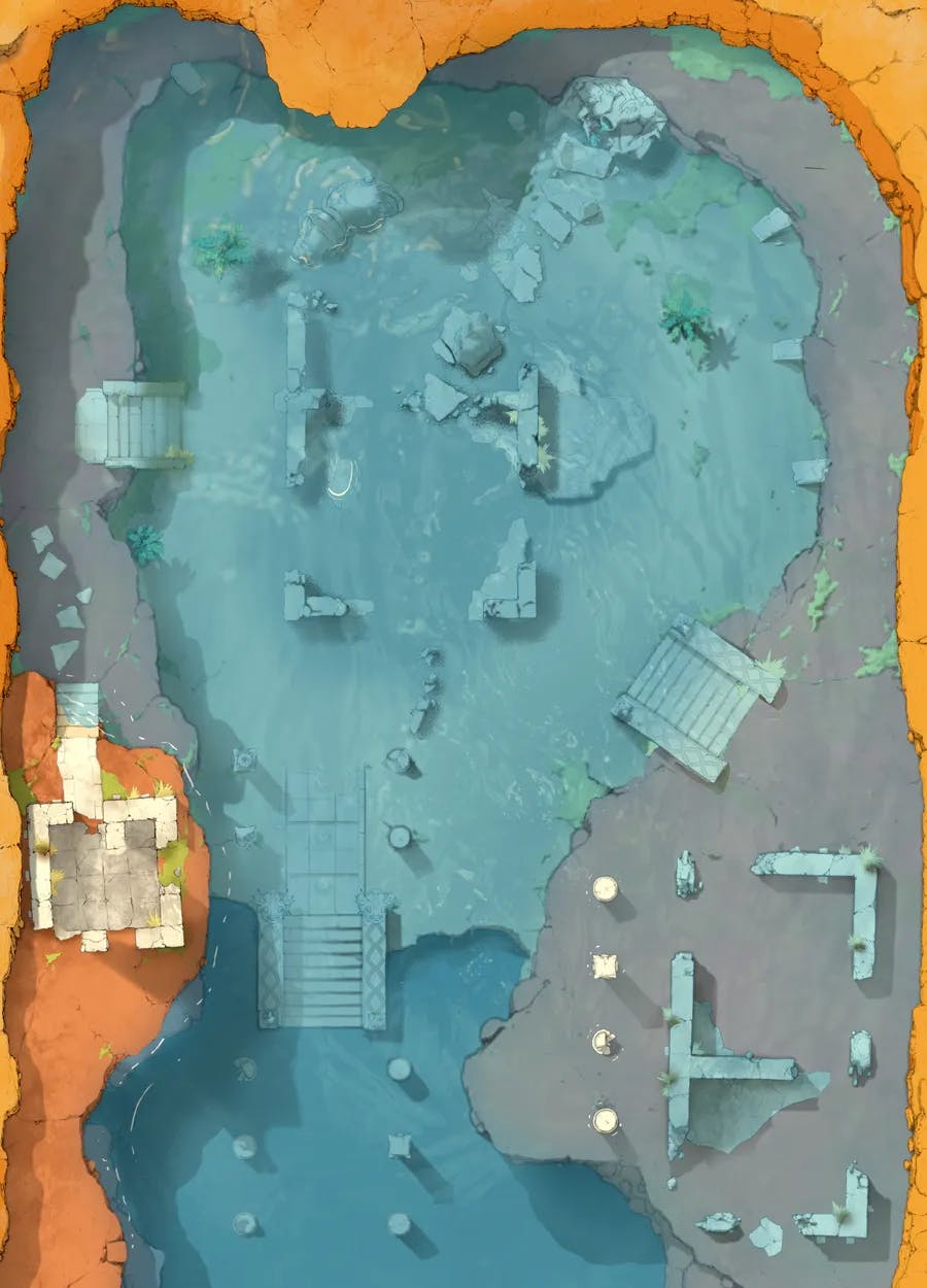 Desert Ruins map, Flooded High variant thumbnail