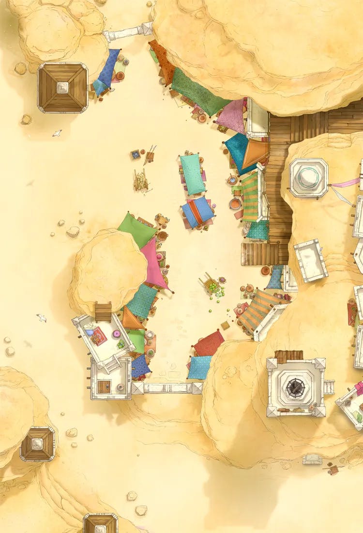 Beachside Bazaar map, Desert Town variant thumbnail