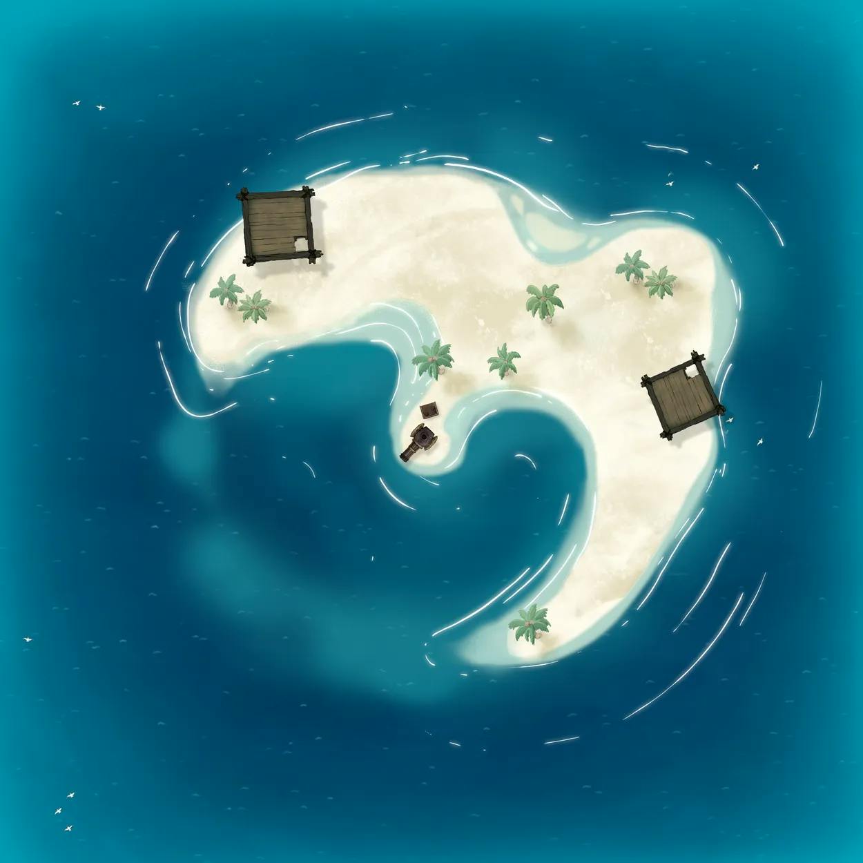 Open Ocean map, Desert Island 9 variant thumbnail