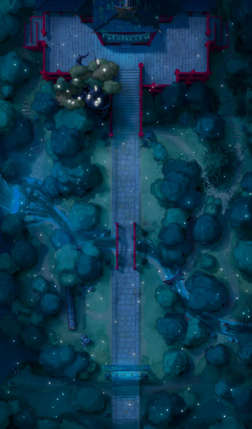 Forest Shrine Festival map, Kodama Night variant thumbnail