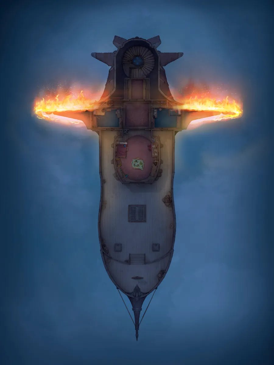 Airships! map, Elemental Engine Deck Night variant thumbnail