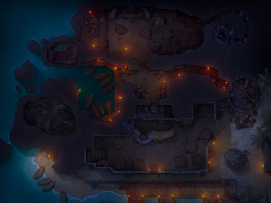 Pirate Port Tavern map, Tavern Level Full Torch Night variant thumbnail
