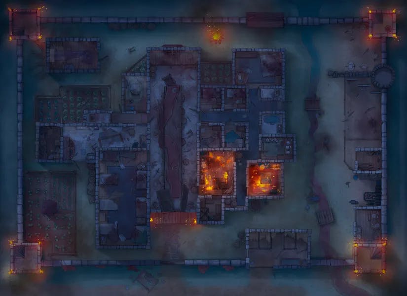 Adventurers' Guildhall map, Orc Invasion Burn Night variant thumbnail