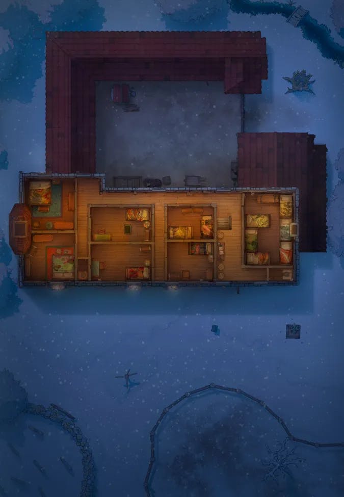Ages of the Vale: Coaching House map, Upstairs Winter Night variant thumbnail