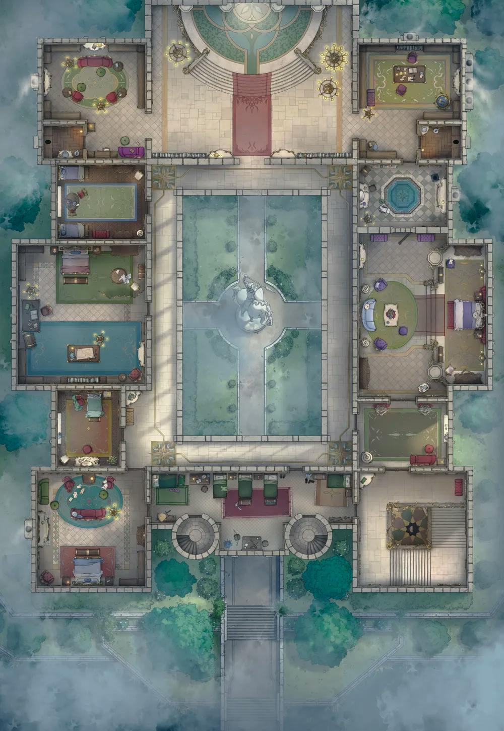 Palace Inner Court map, Second Floor Fog variant thumbnail
