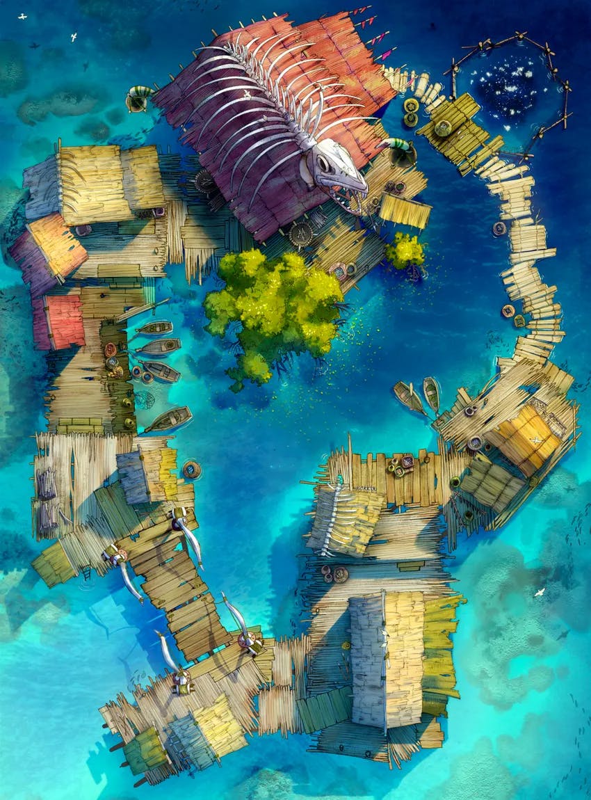 Floating Village map, Original Day variant