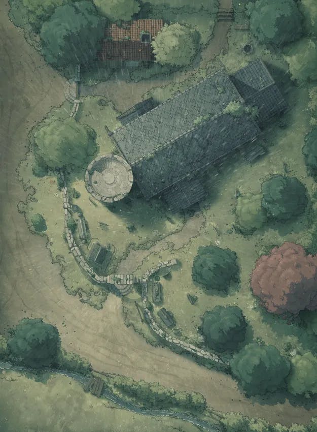 Peaceful Village Church map, Rain variant thumbnail