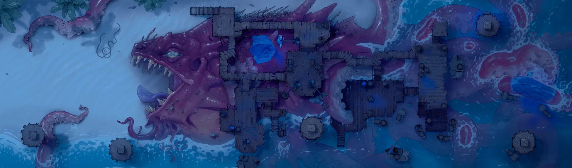 Beached Kraken map, Scavenger Docks No Light Night variant thumbnail