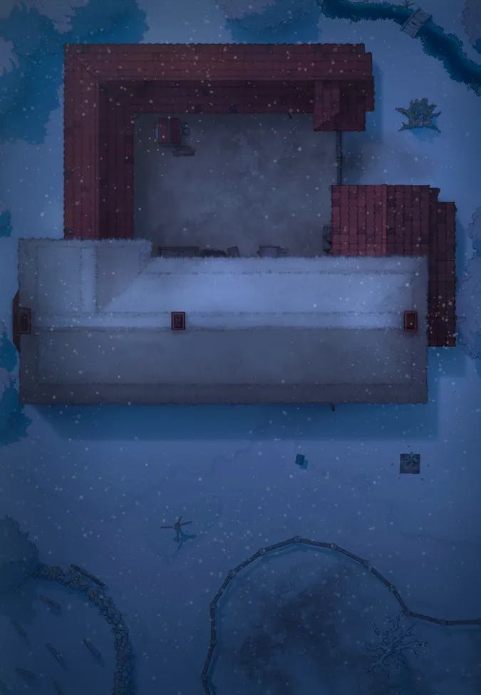 Ages of the Vale: Coaching House map, Roof Winter Night variant thumbnail