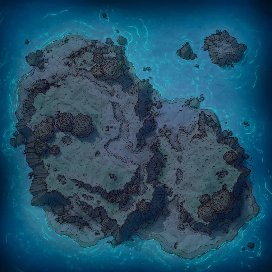 Island Fort map, Glowy Plankton variant thumbnail