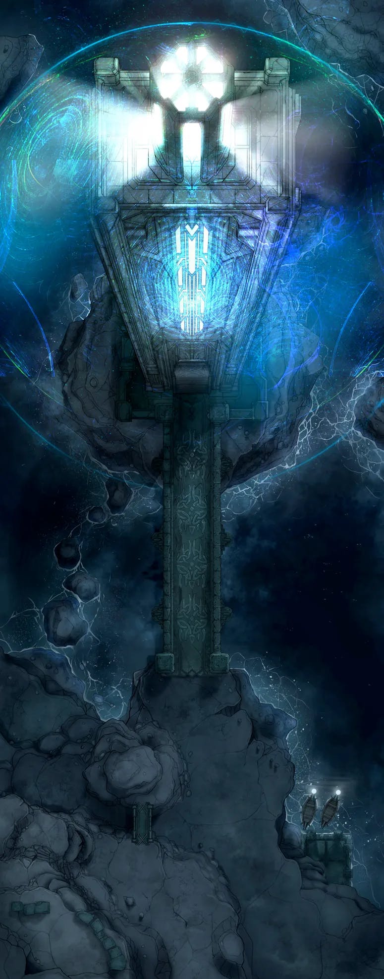 Chthonic Lighthouse map, Spell Cage variant thumbnail