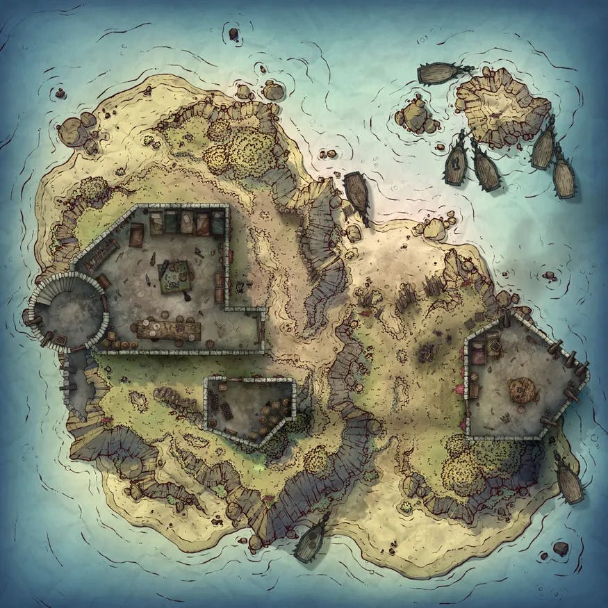 Island Fort map, Goblin Fort Ground Floor Day variant thumbnail