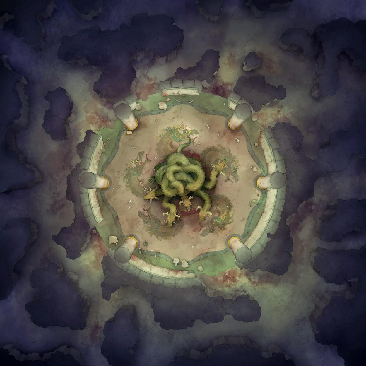 Ancient Hydra Lair map, Tangled Hydra variant thumbnail
