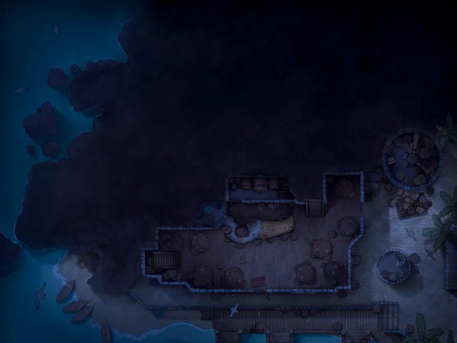 Pirate Port Tavern map, Hidden Tavern Night variant thumbnail