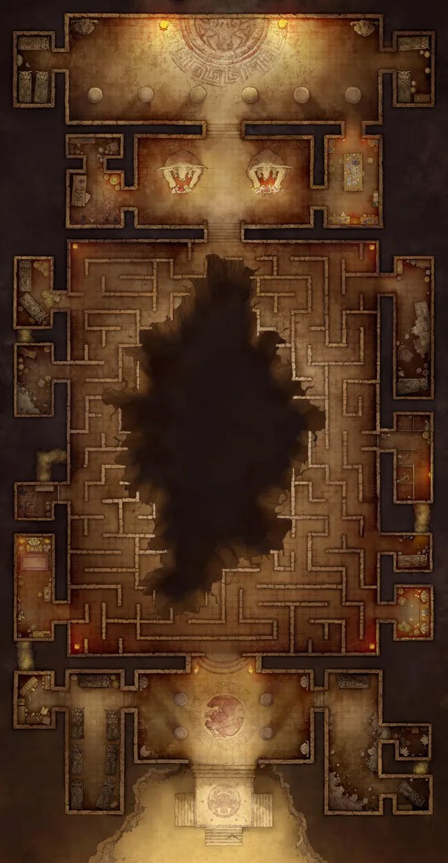 Minotaur Labyrinth map, Underdark Entrance variant thumbnail