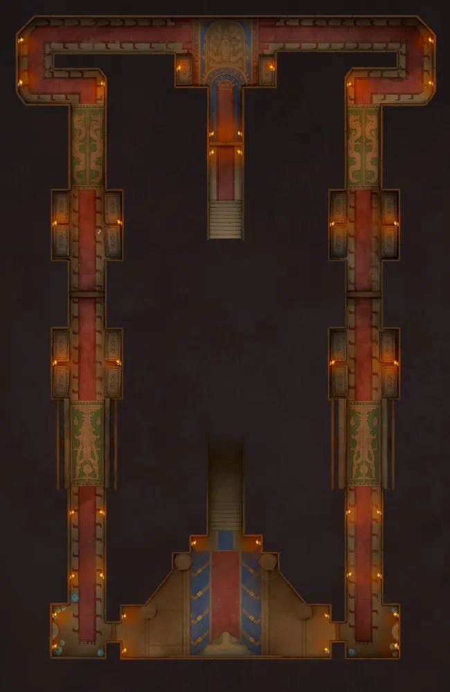 Necropolis Dungeon map, Level 1 Antechamber variant