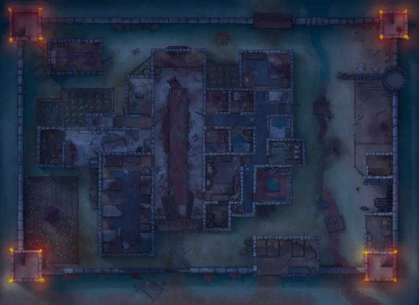 Adventurers' Guildhall map, Orc Invasion No Burn Night variant thumbnail