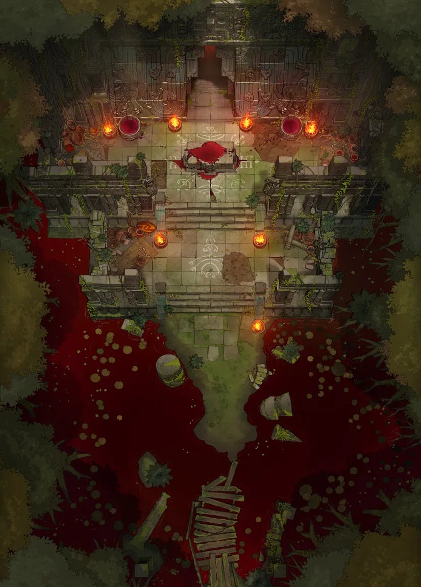 Jungle Temple Entrance map, Open Blood River variant thumbnail