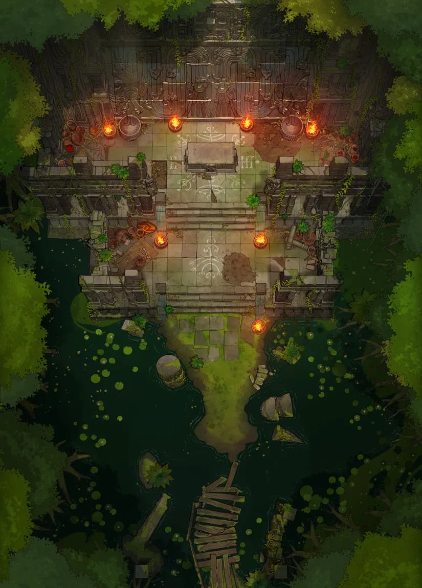 Jungle Temple Entrance map, Closed Original Day variant