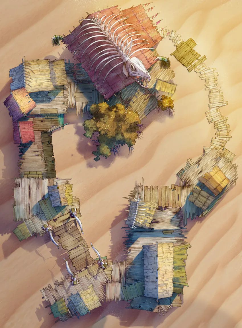 Floating Village map, Desert variant