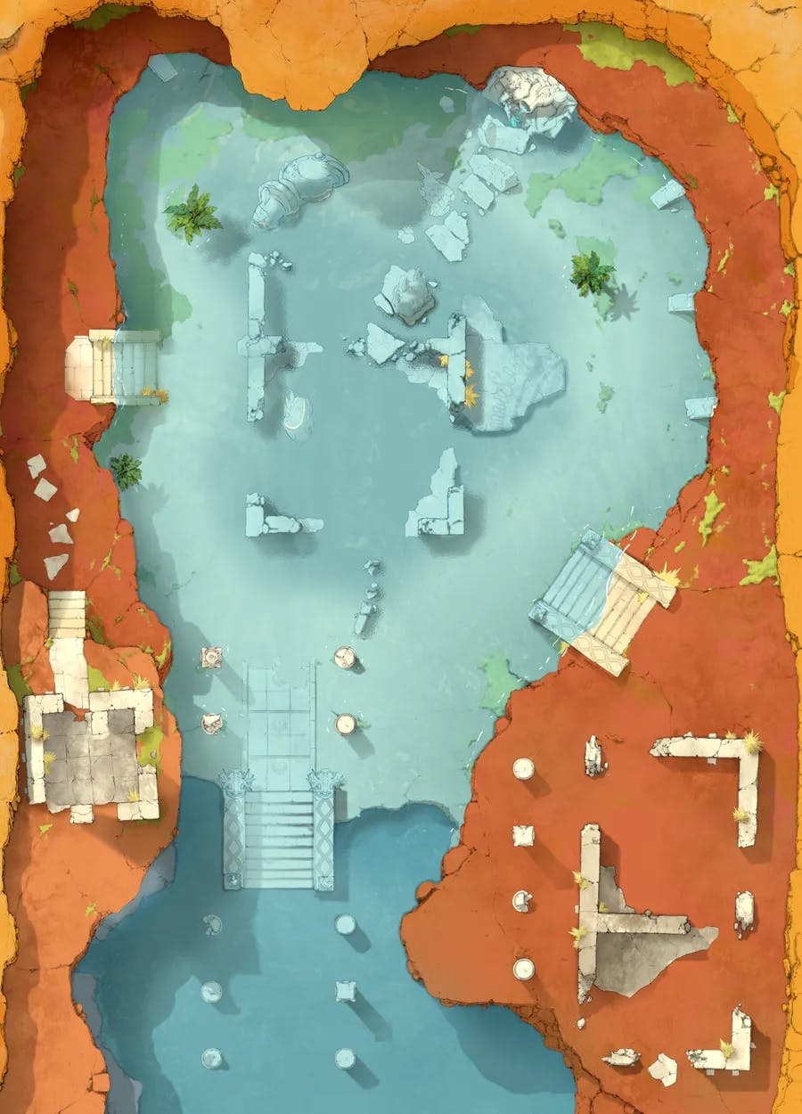 Desert Ruins map, Flooded Medium variant thumbnail