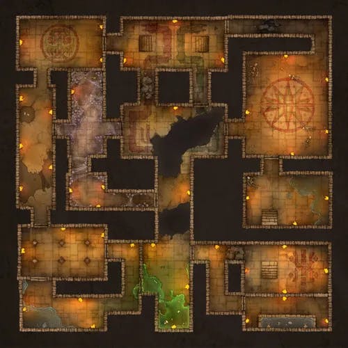 Temple of the Couatl Interior map, Floor 4 variant