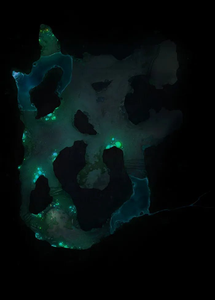 Bone Mill Lair map, Bioluminescent Blue variant thumbnail