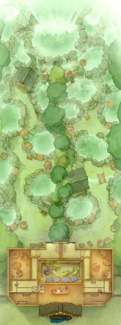 Steamy Japanese Bathhouse map, Plain Day variant thumbnail