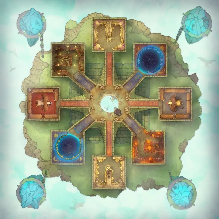 Ancient Wizard Lair map, Griffin Library Day variant thumbnail