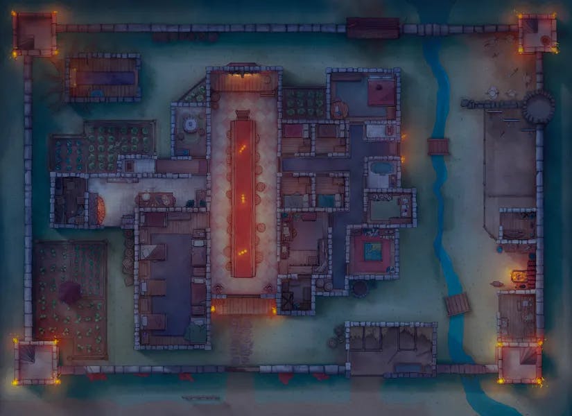 Adventurers' Guildhall map, Original Medium Light Night variant thumbnail
