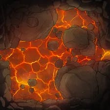 Modular Caves map, Lava Mines Cooled Rocks variant thumbnail