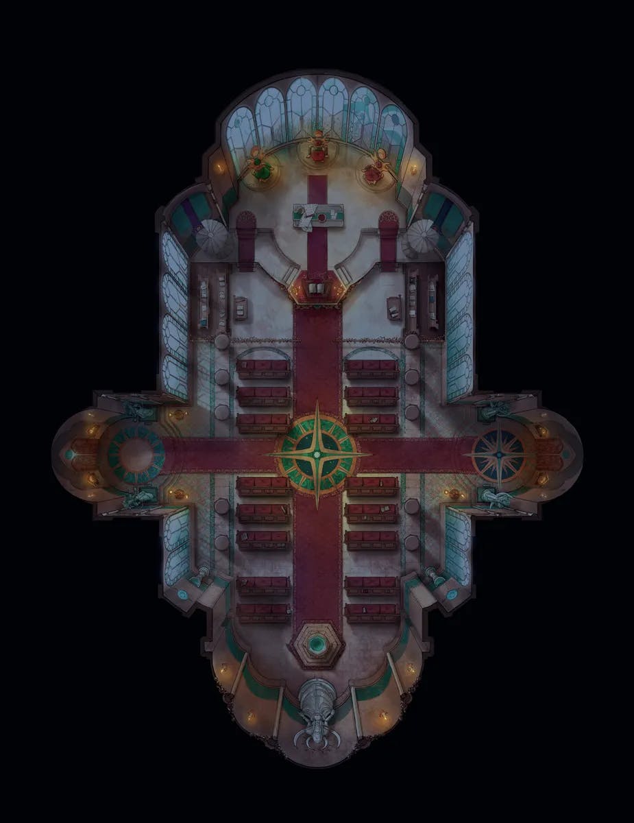 Solar Cathedral map, Light Night Ground Floor variant thumbnail