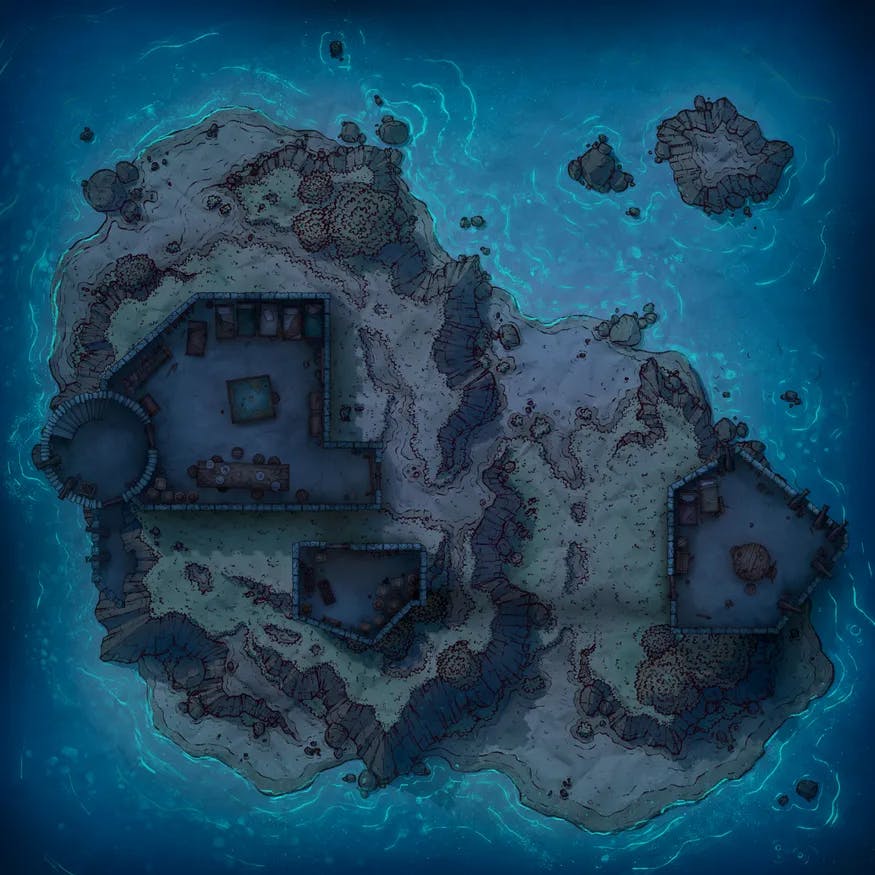 Island Fort map, Ground Floor Glowy Plankton variant thumbnail
