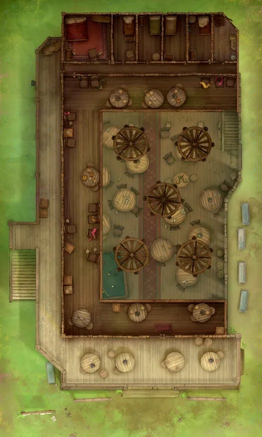 Wild West Saloon map, Top Floor Grass Day variant thumbnail