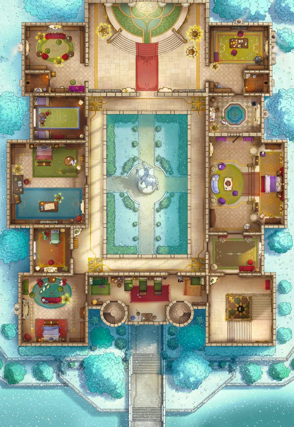 Palace Inner Court map, Second Floor Winter variant thumbnail