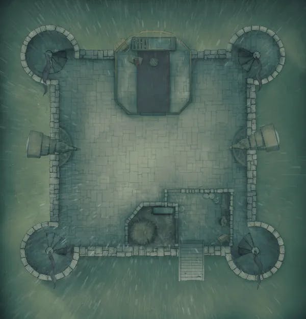 Grounded Castle map, Rooftop Day Rain variant thumbnail